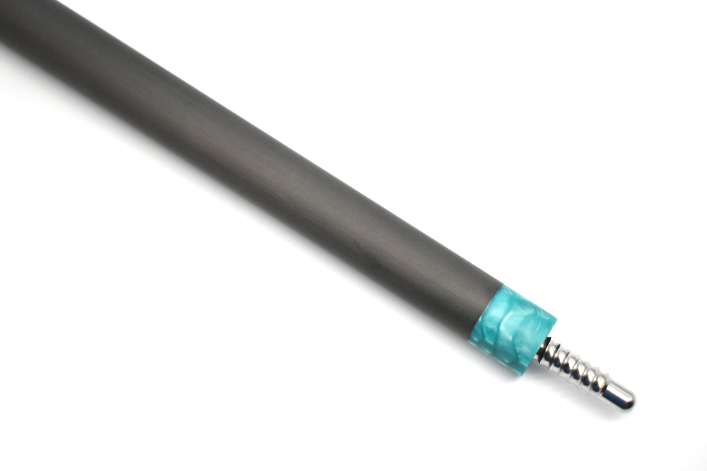 Raw Carbon Cue Leather Wrap, Blue