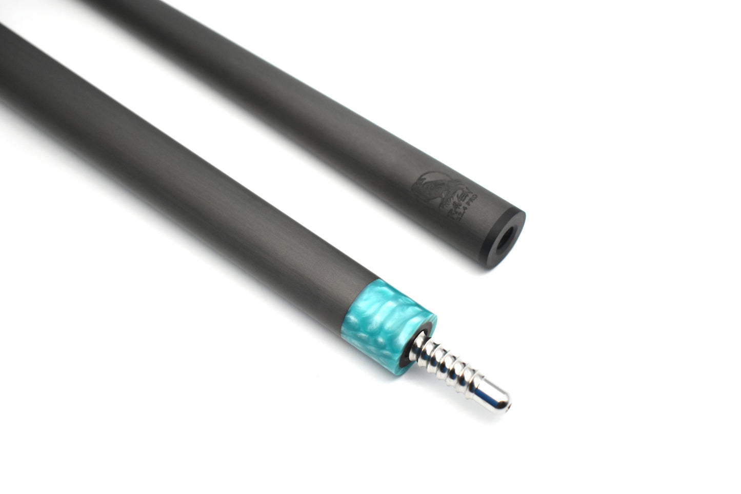 Raw Carbon Cue Leather Wrap, Blue