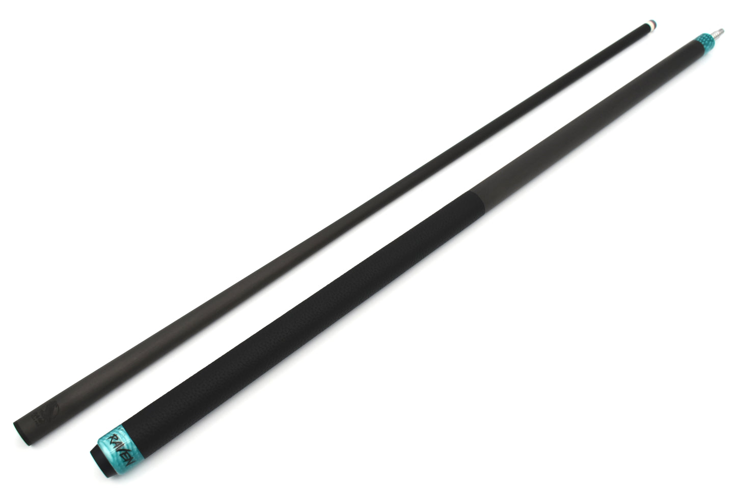 Raw Carbon Cue Leather Wrap, Blue