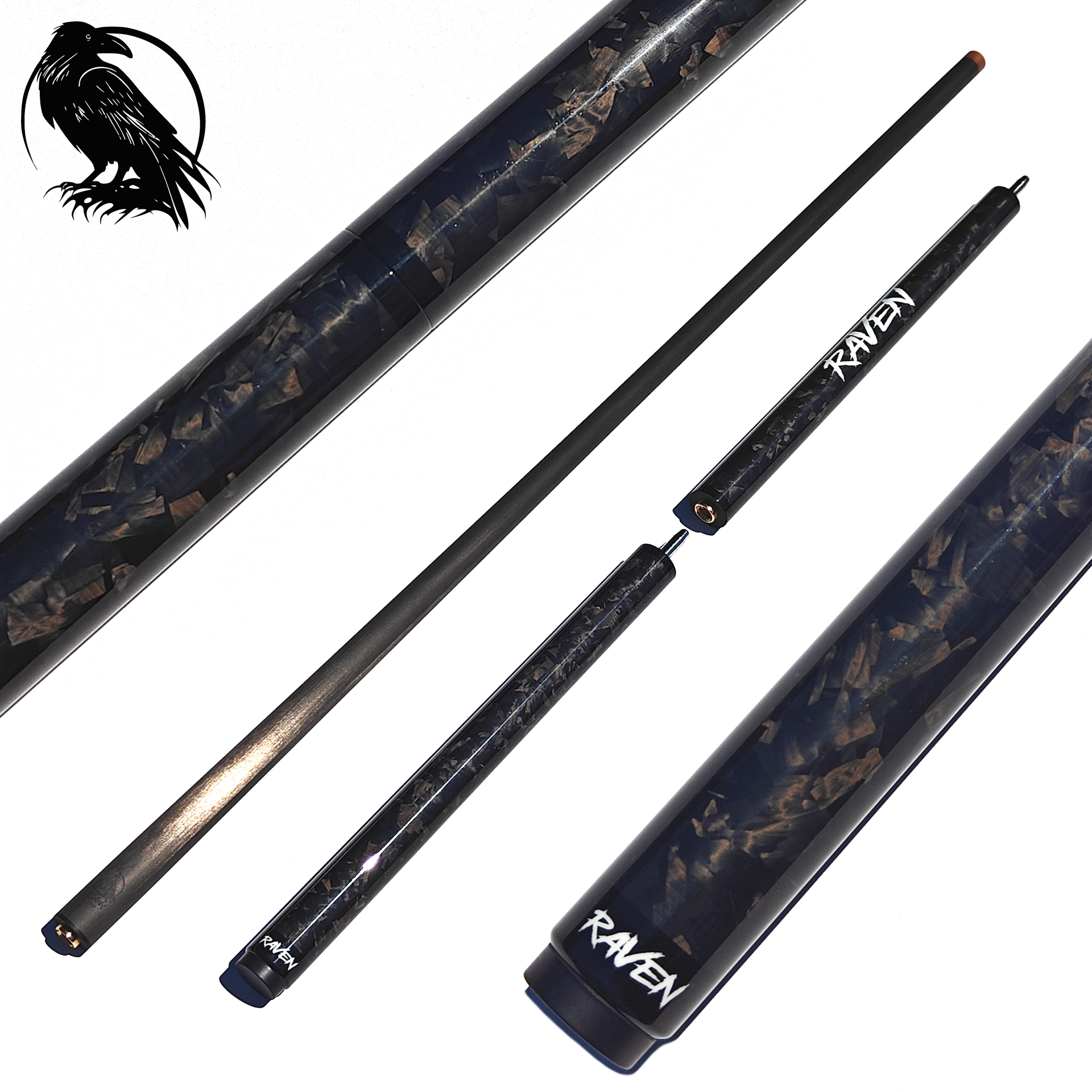 【在庫】Raptors Mit Jump Cue(カーボンジャンプキュー) Carbon Fiber Jump Cue, Forged Carbon – RAVEN CUES