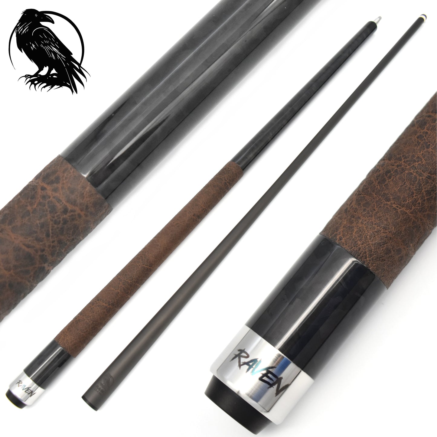 Carbon Fiber Forged (F1) Leather Wrap (Brown) - Natural