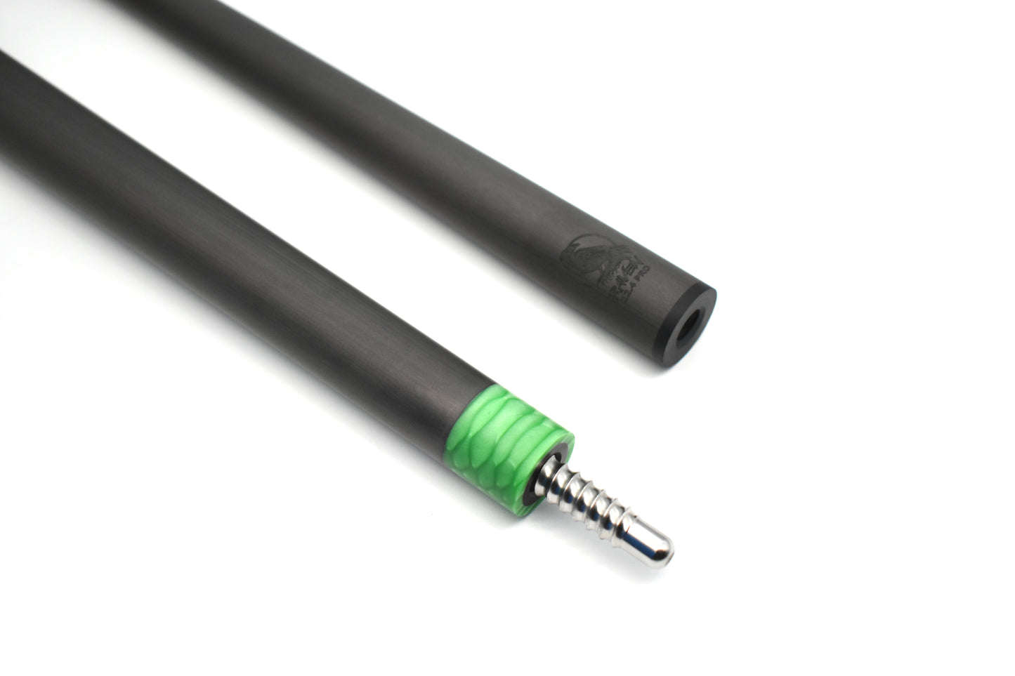 Raw Carbon Cue Leather Wrap, Green
