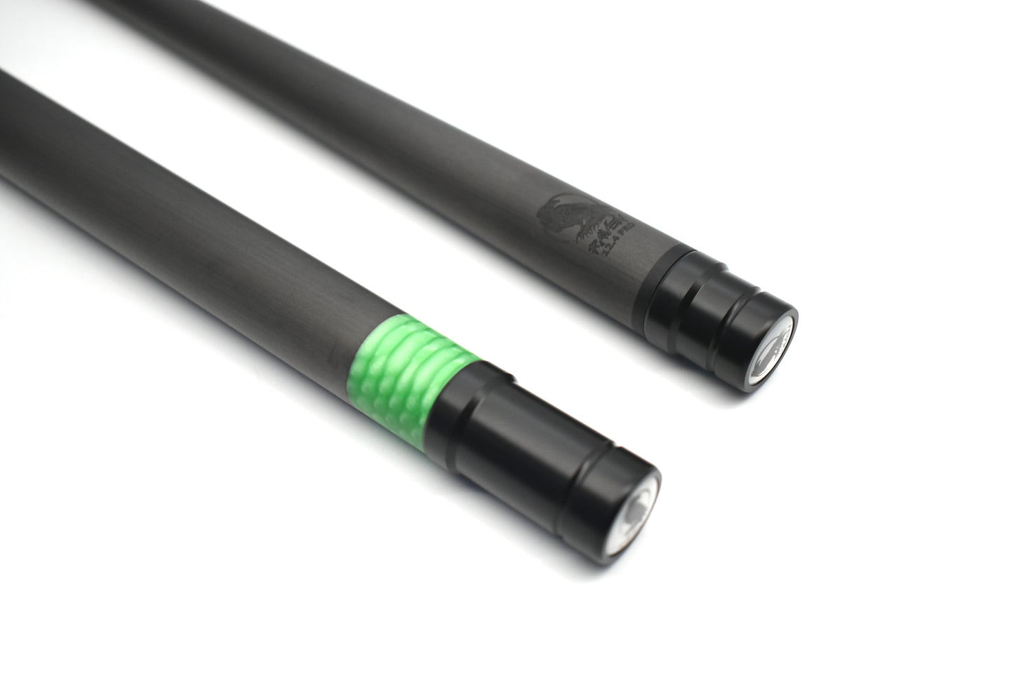 Raw Carbon Cue Leather Wrap, Green