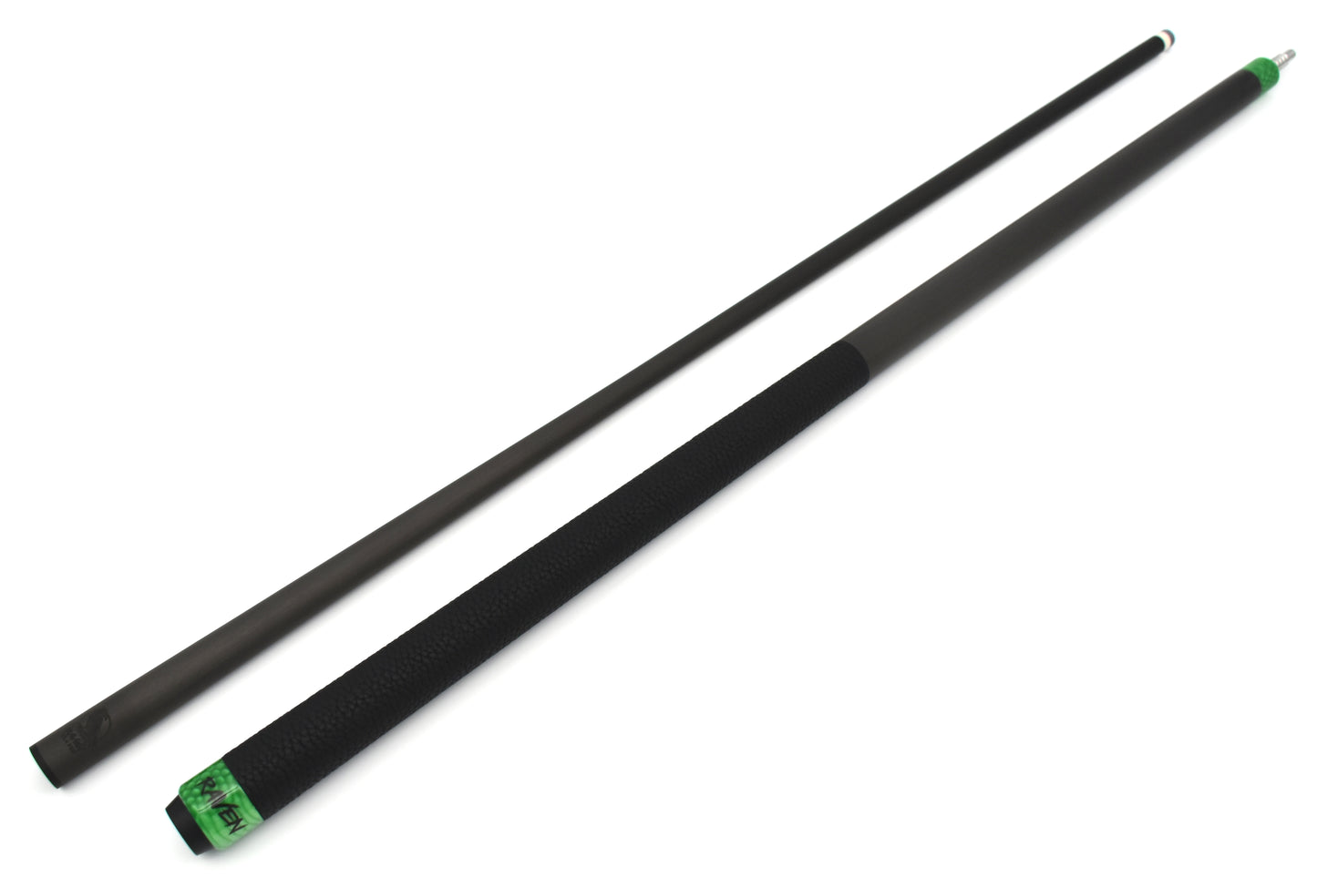 Raw Carbon Cue Leather Wrap, Green