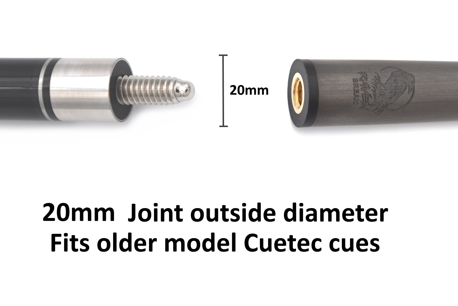 Carbon Fiber Shaft 3/8-14 (Fits Cuetec) - Break – RAVEN CUES