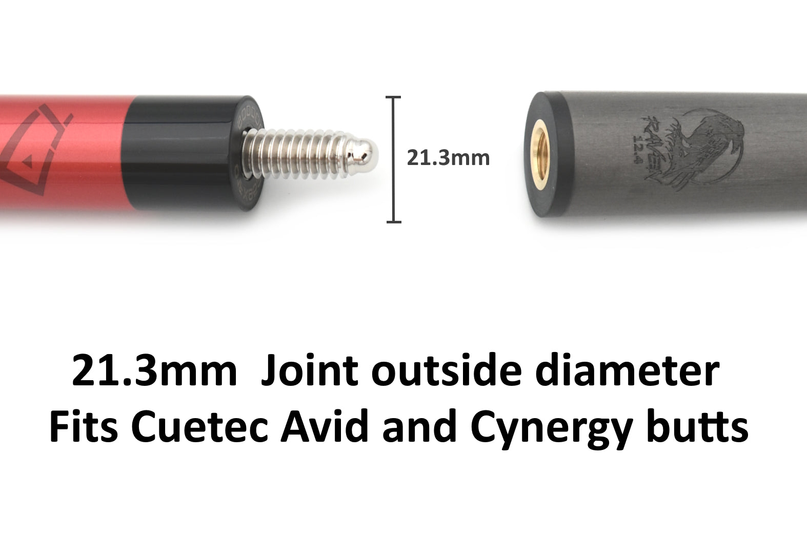 Carbon Fiber Shaft 3/8-14 (Fits Cuetec) - 11.8mm – RAVEN CUES