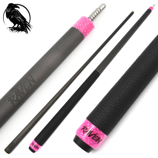 Raw Carbon Break Cue Leather Wrap, Pink