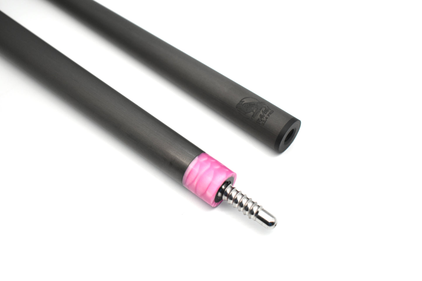 Raw Carbon Cue Leather Wrap, Pink