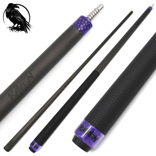 Raw Carbon Break Cue Leather Wrap, Purple