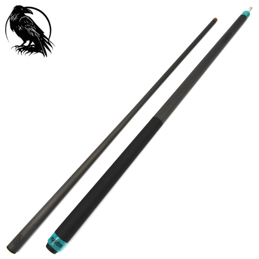 Raw Carbon Break Cue Leather Wrap, Blue