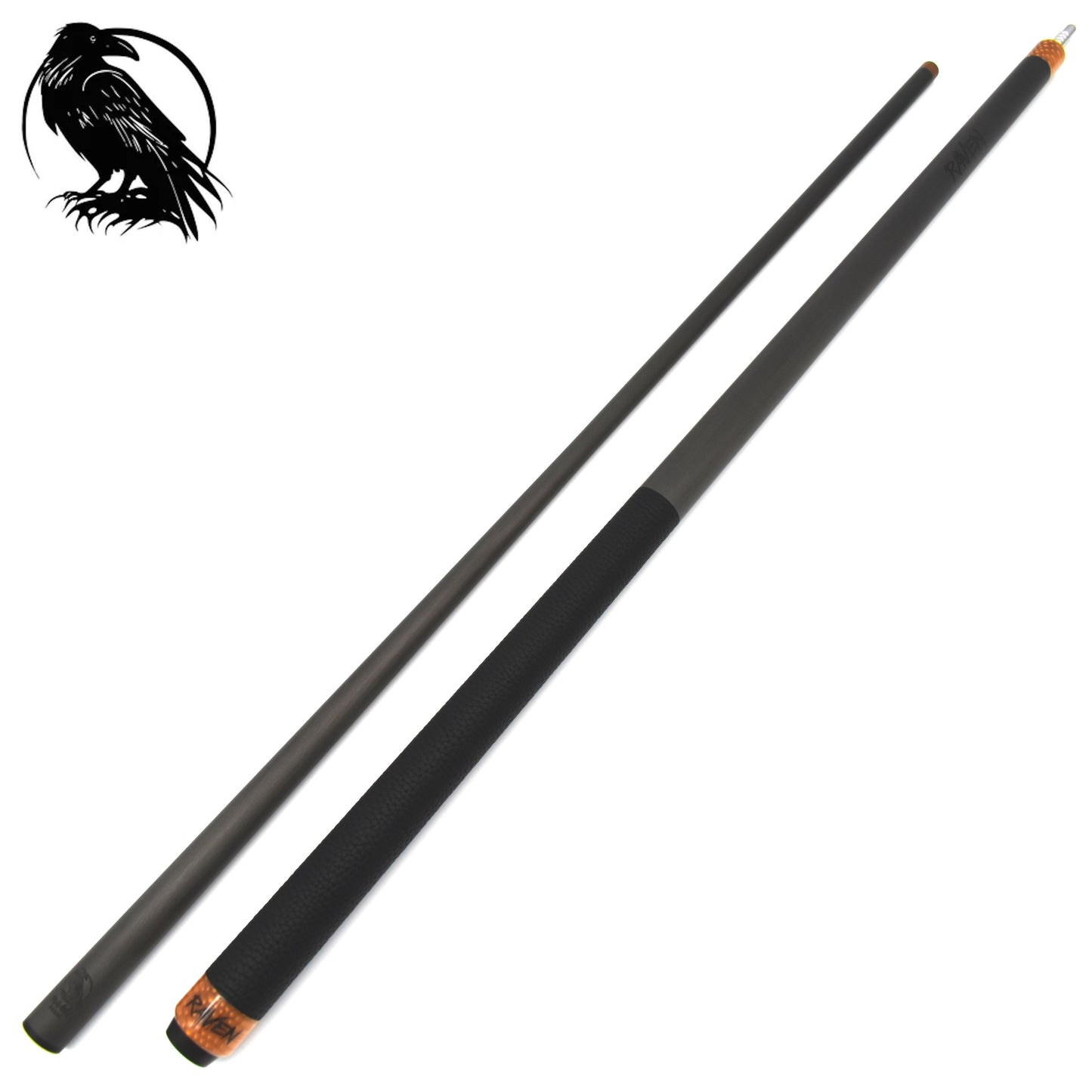 Raw Carbon Break Cue Leather Wrap, Brown