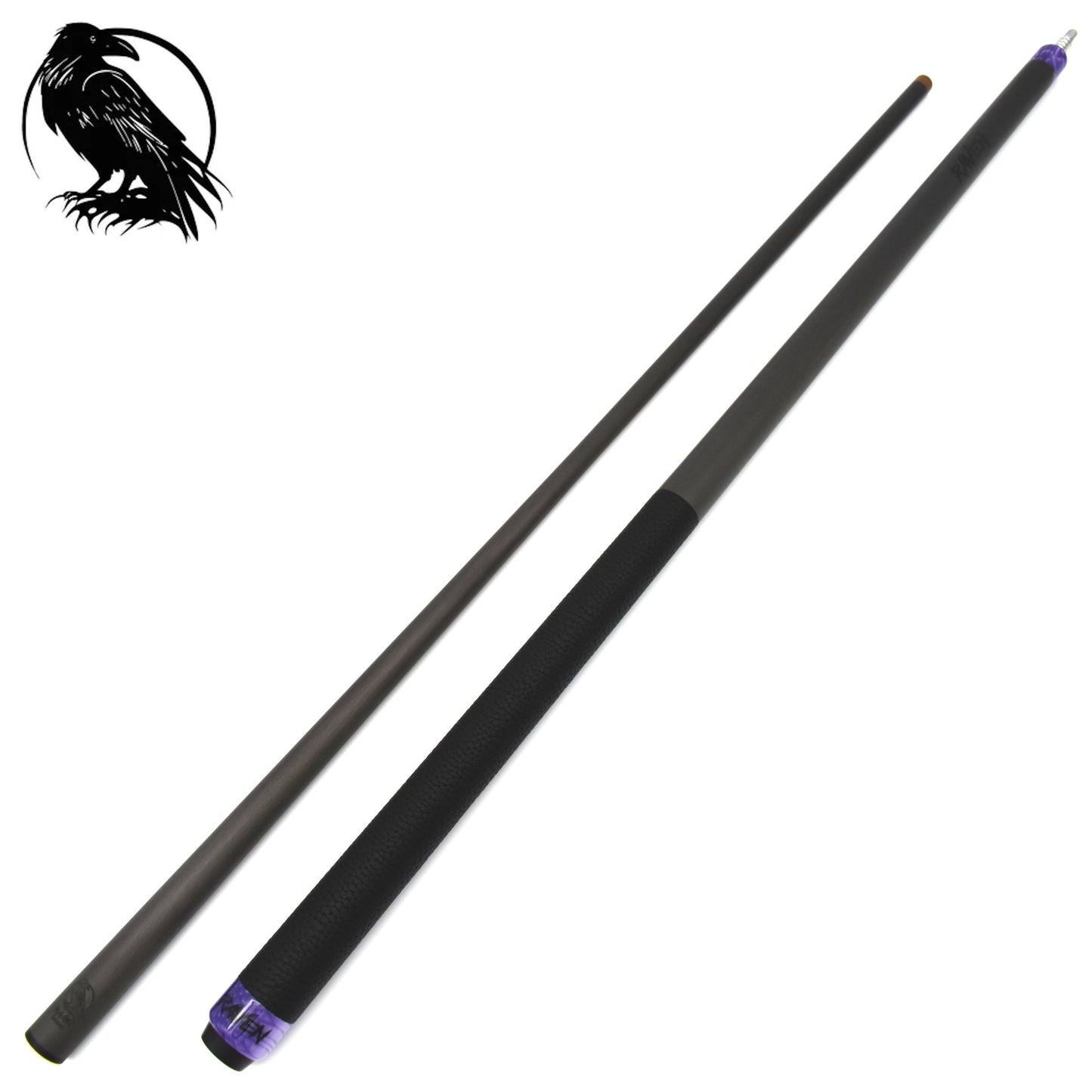 Raw Carbon Break Cue Leather Wrap, Purple