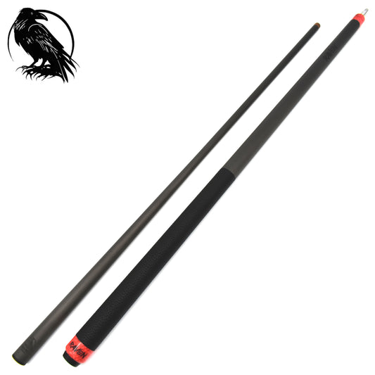 Raw Carbon Break Cue Leather Wrap, Red