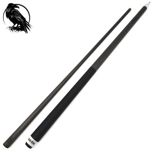 Raw Carbon Break Cue Leather Wrap, White