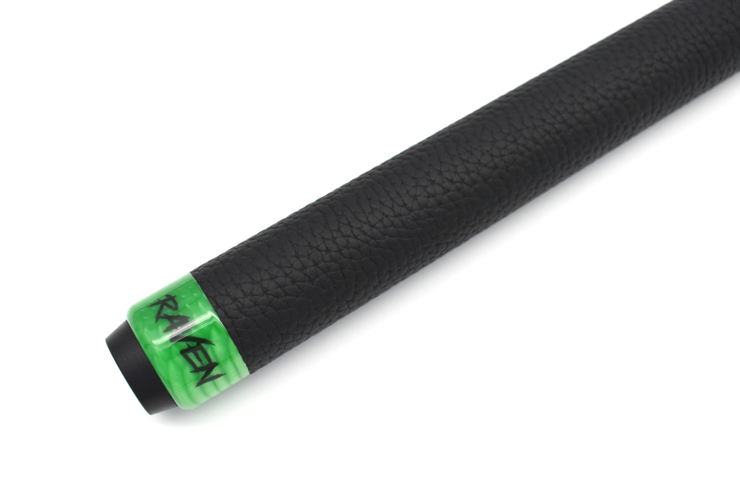 Raw Carbon Break Cue Leather Wrap, Green