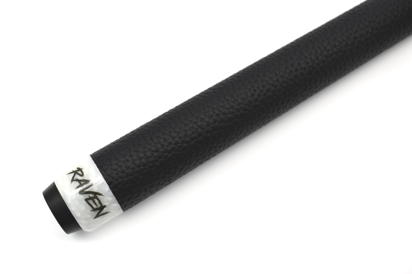 Raw Carbon Break Cue Leather Wrap, White