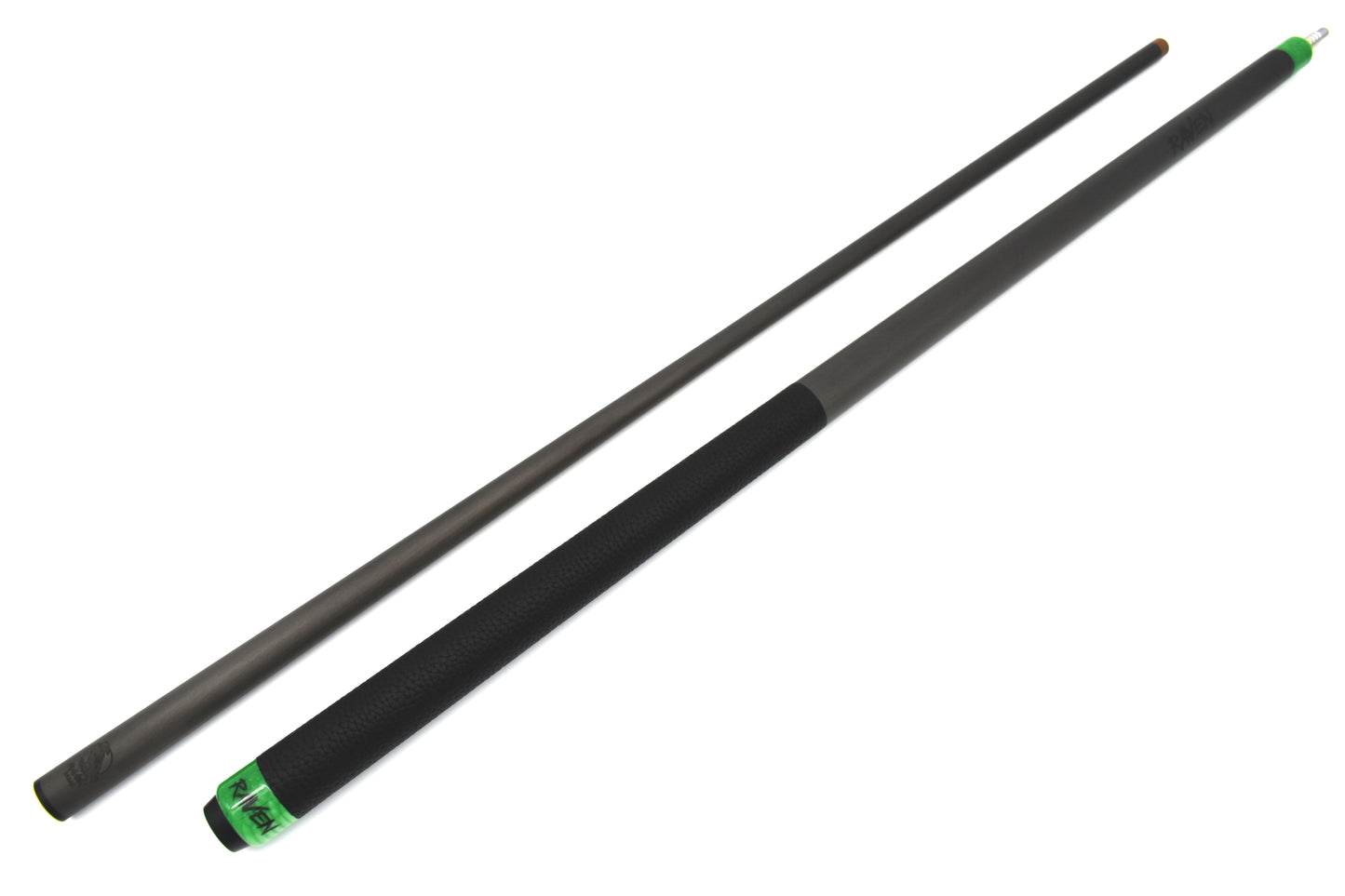 Raw Carbon Break Cue Leather Wrap, Green