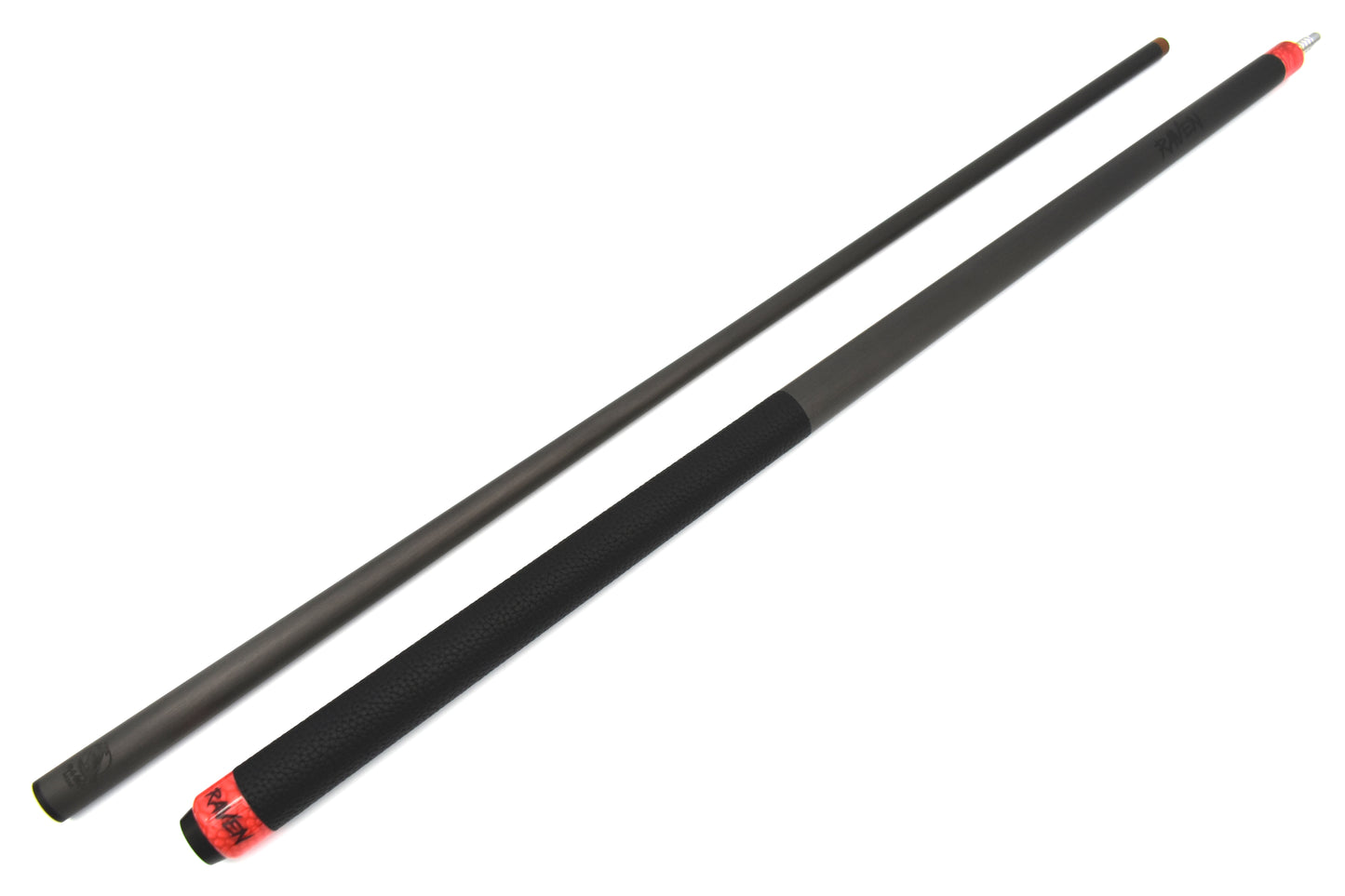 Raw Carbon Break Cue Leather Wrap, Red