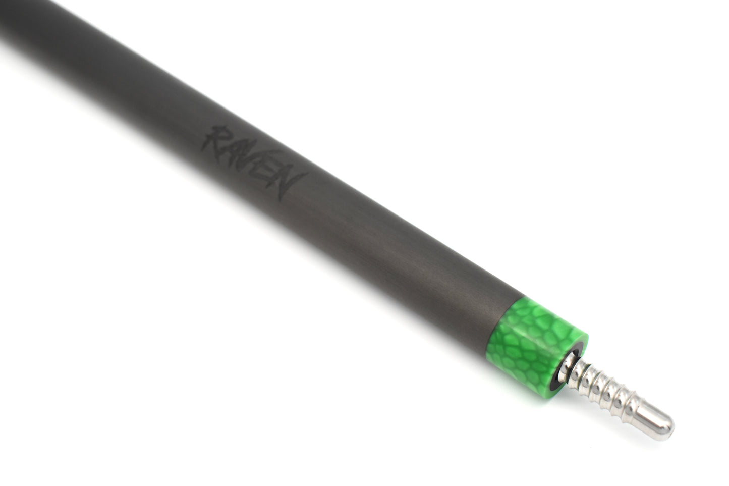 Raw Carbon Break Cue Leather Wrap, Green