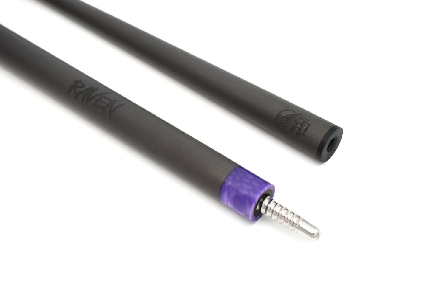 Raw Carbon Break Cue Leather Wrap, Purple