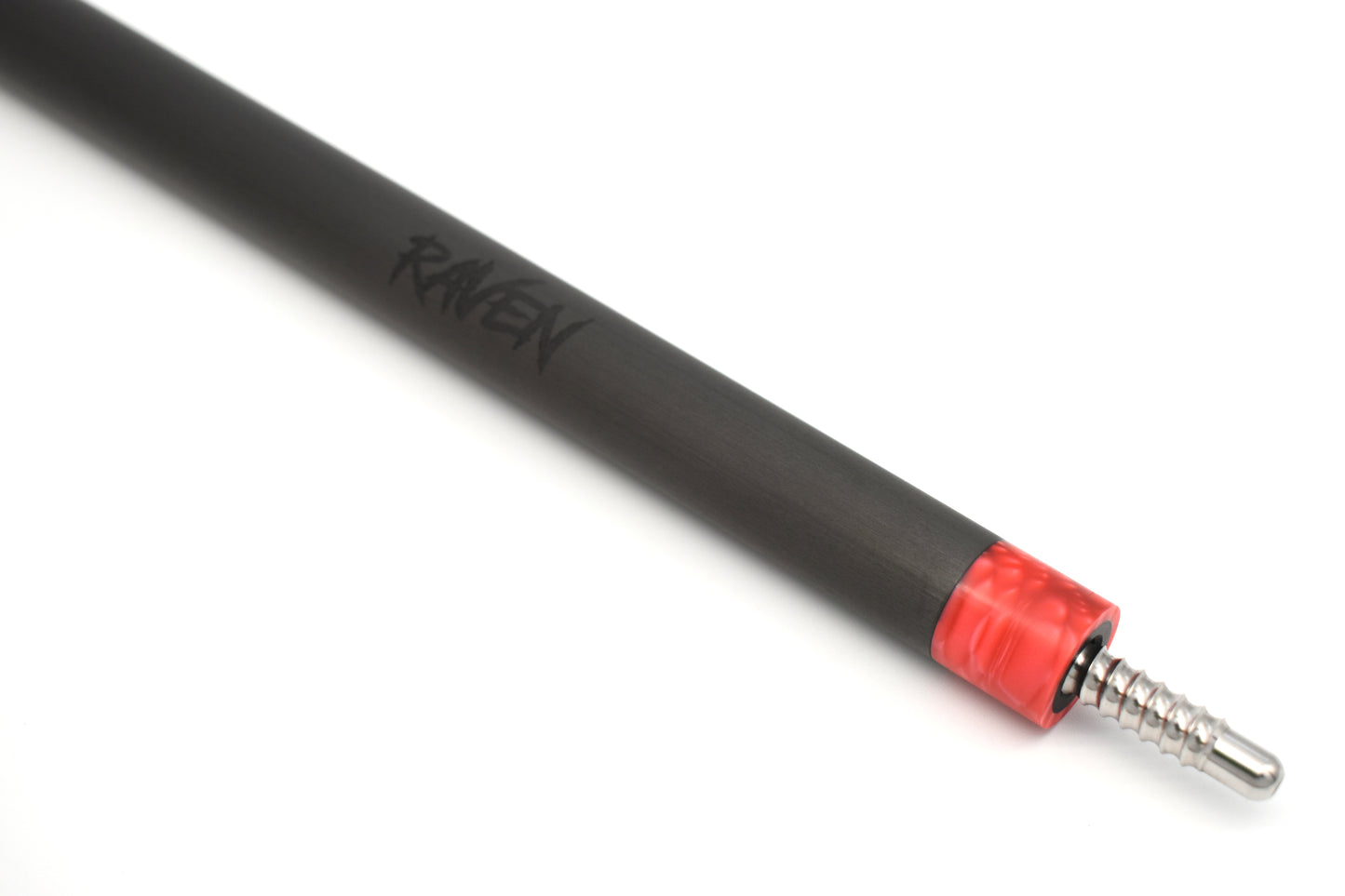 Raw Carbon Break Cue Leather Wrap, Red