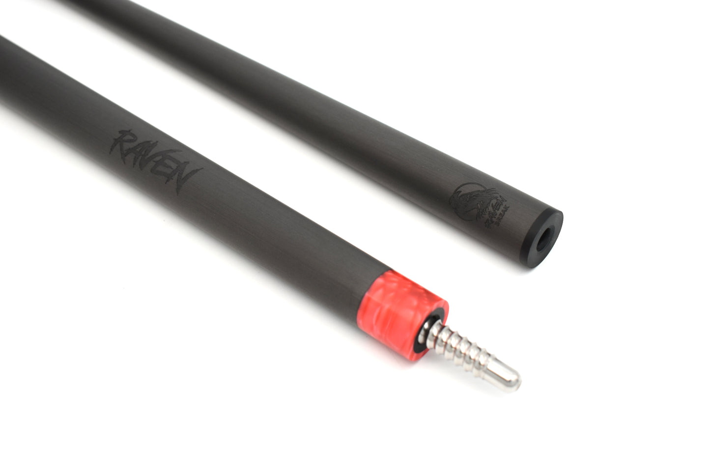 Raw Carbon Break Cue Leather Wrap, Red