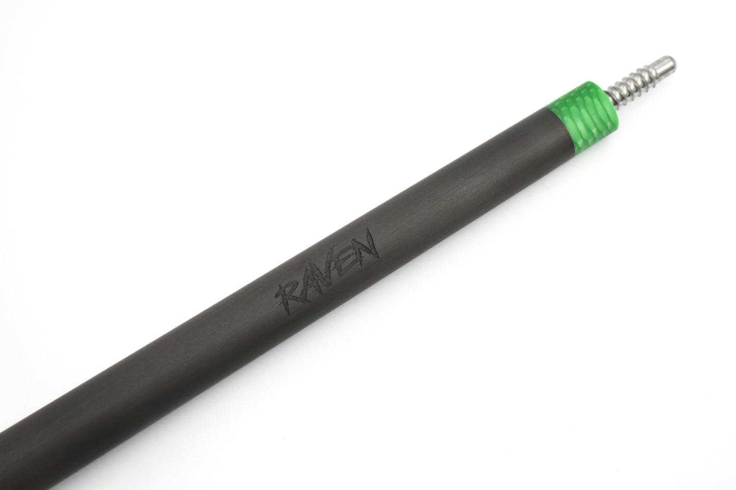 Raw Carbon Break Cue Leather Wrap, Green