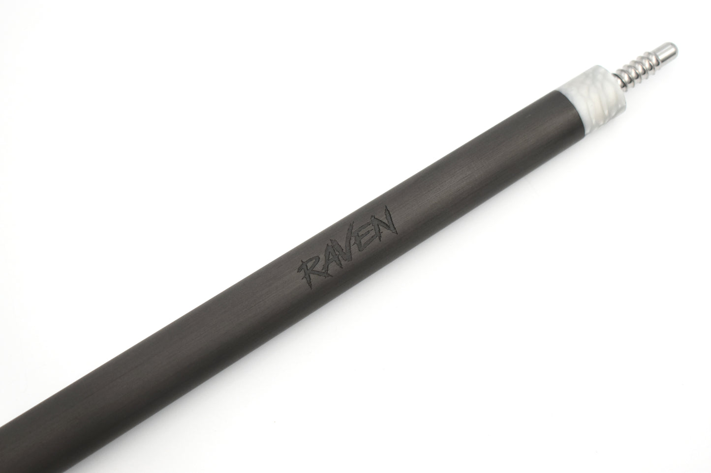 Raw Carbon Break Cue Leather Wrap, White