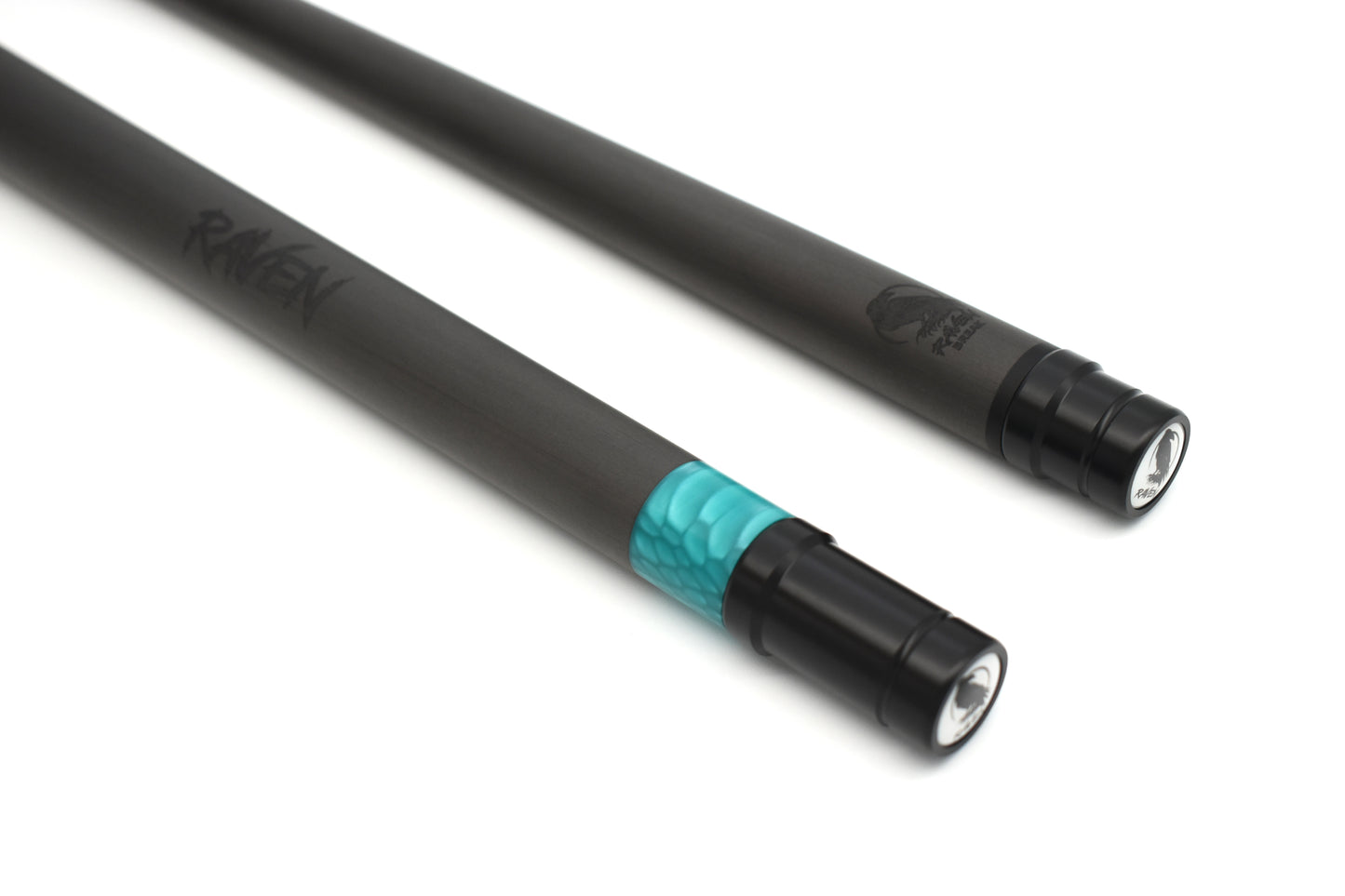 Raw Carbon Break Cue Leather Wrap, Blue