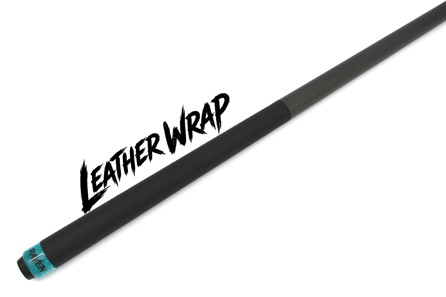 Raw Carbon Break Cue Leather Wrap, Blue