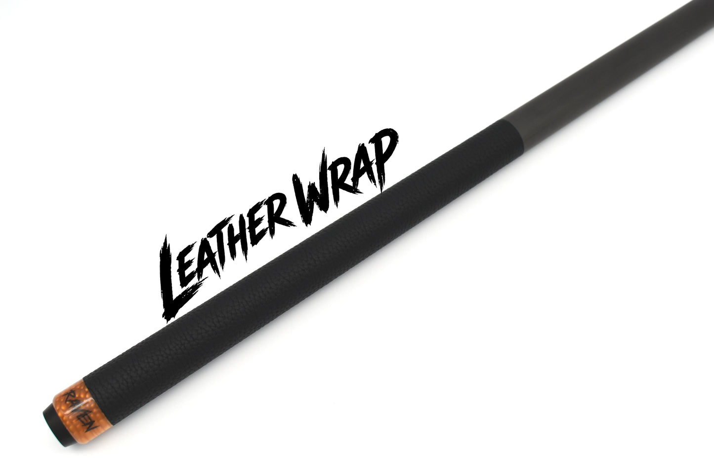 Raw Carbon Break Cue Leather Wrap, Brown