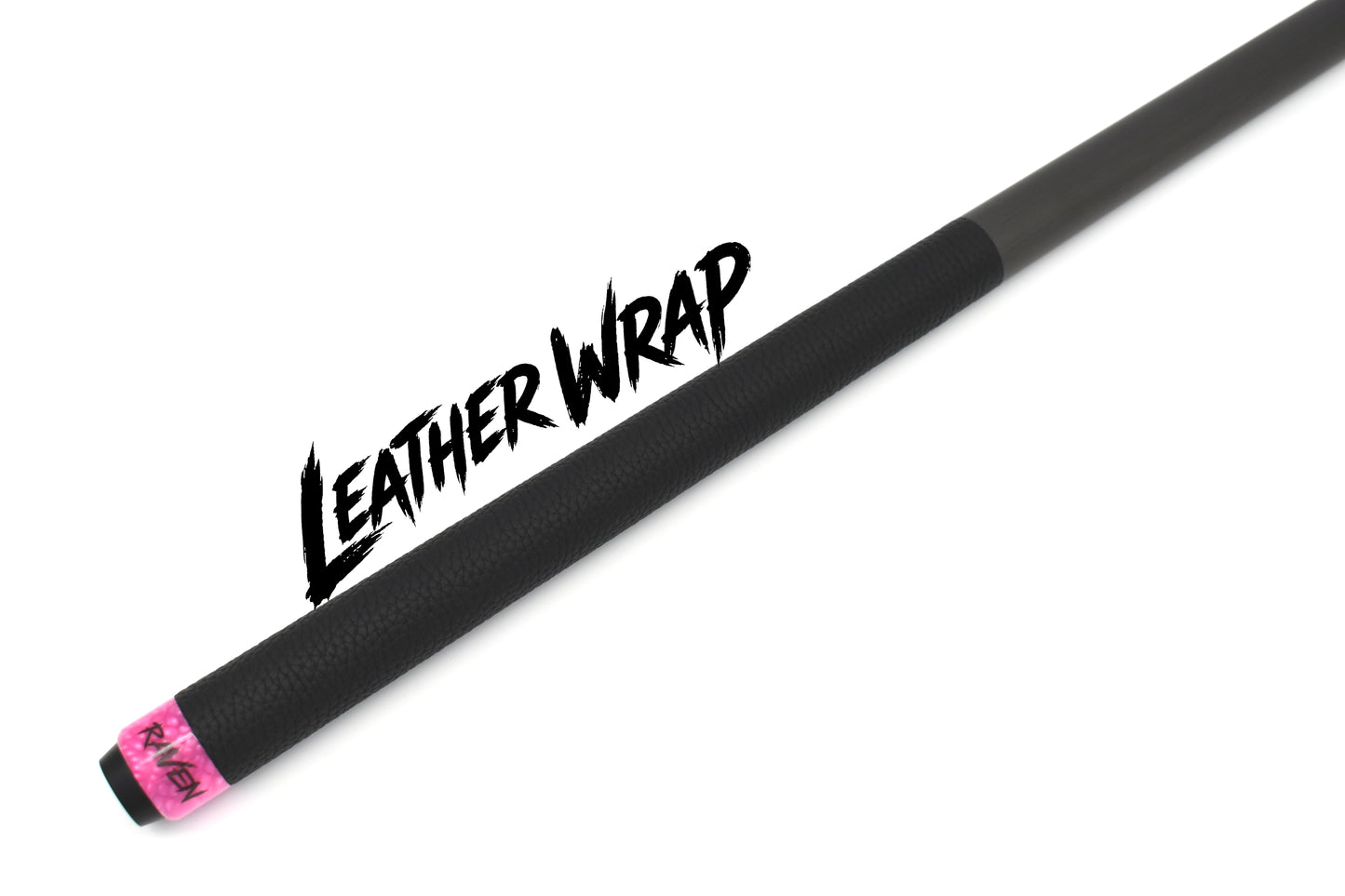 Raw Carbon Break Cue Leather Wrap, Pink