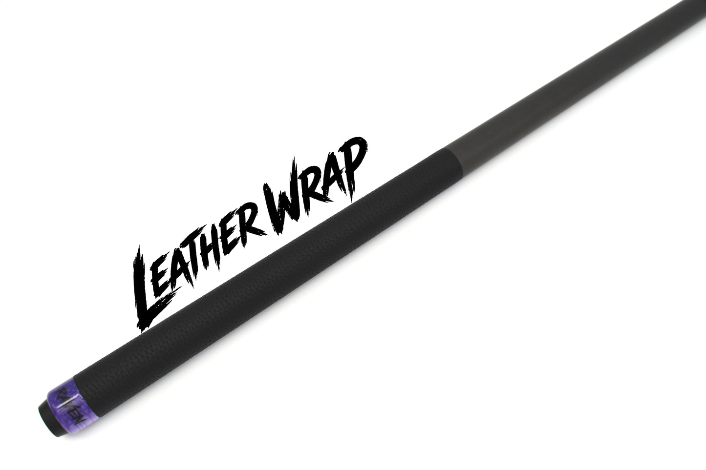 Raw Carbon Break Cue Leather Wrap, Purple