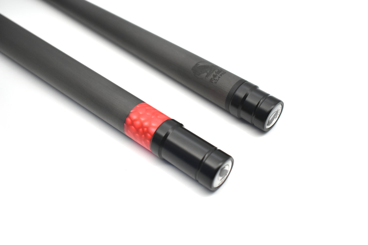 Raw Carbon Cue Leather Wrap, Red