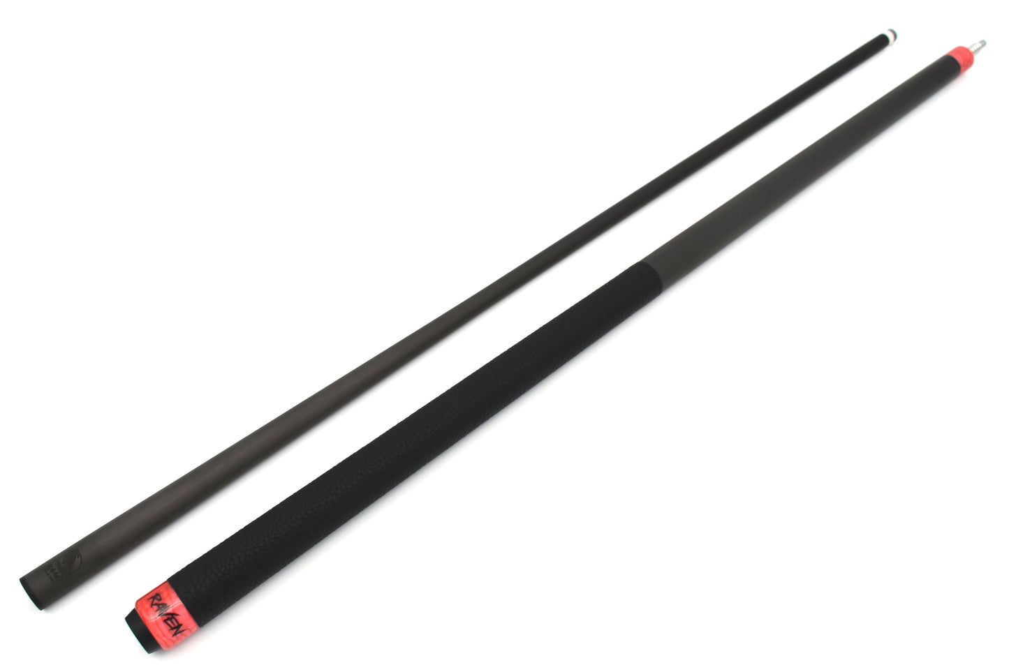 Raw Carbon Cue Leather Wrap, Red