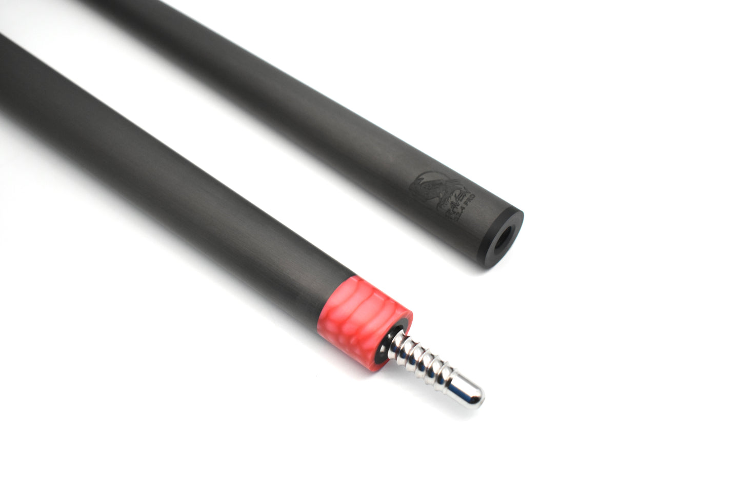 Raw Carbon Cue Leather Wrap, Red