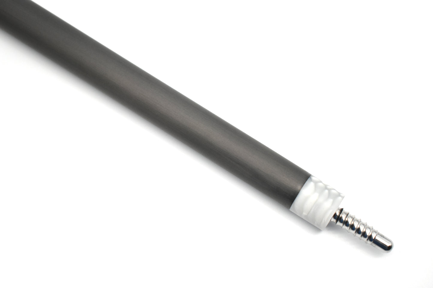 Raw Carbon Cue Leather Wrap, White