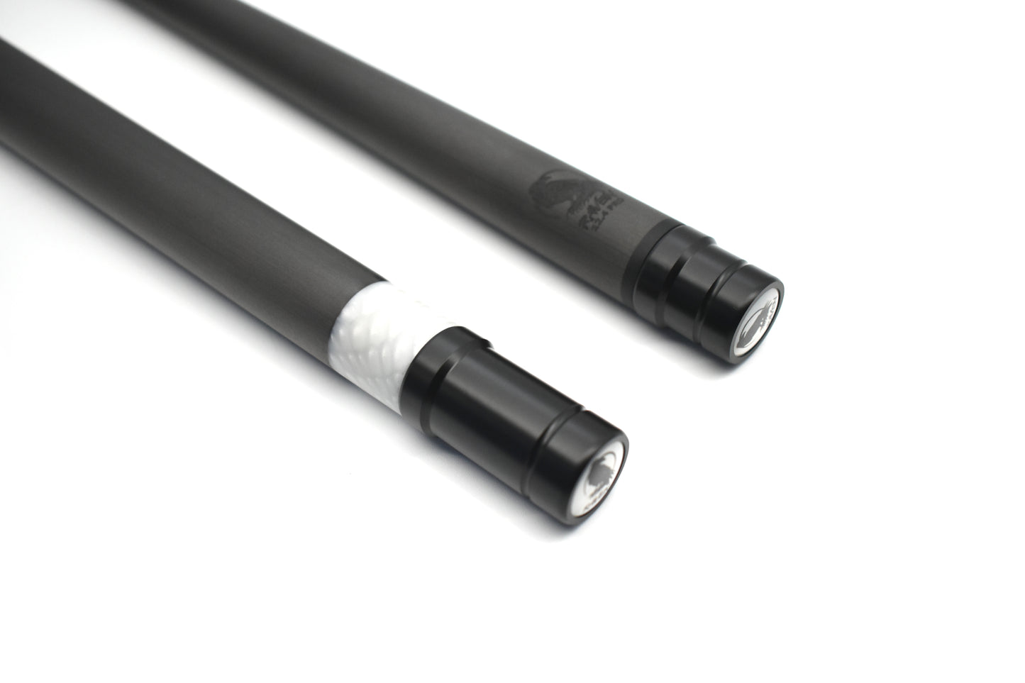 Raw Carbon Cue Leather Wrap, White