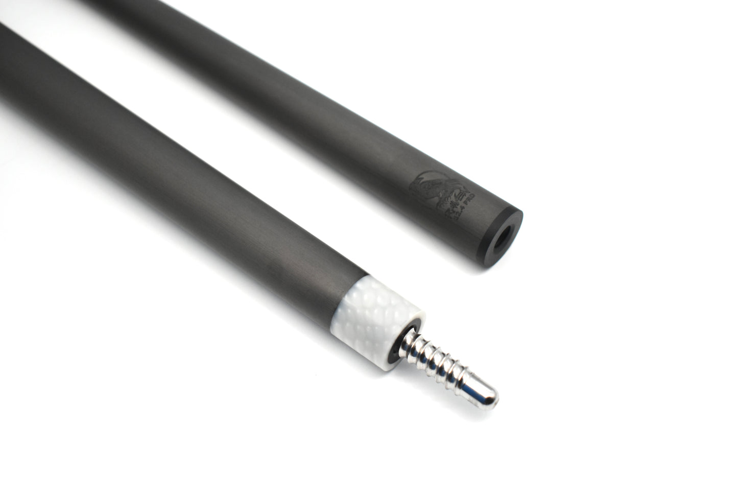 Raw Carbon Cue Leather Wrap, White