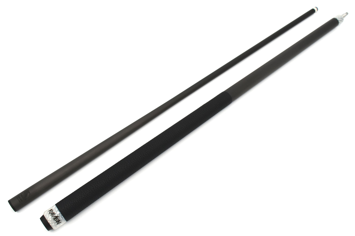 Raw Carbon Cue Leather Wrap, White